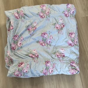 Rachel Ashwell Simply Shabby Chic Cabbage Rose Ruched Duvet King Rare!